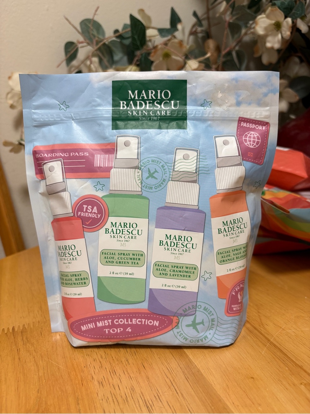 Mario Badescu Mini Mist Collection Top 4, Travel Sz 4 x 2oz, NWOB, New In Bag